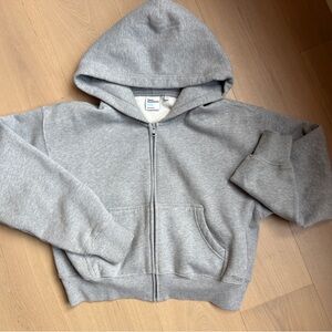 Aritzia TNA Boyfriend Cozy Fleece Zip-Up Hoodie